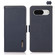 Google Pixel 8 KHAZNEH Side-Magnetic Litchi Genuine Leather RFID Phone Case - Blue