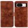 Google Pixel 8 Lily Embossed Leather Phone Case - Brown