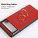 Google Pixel 8 Litchi Texture Magnetic Phone Case with Ring Holder - Black