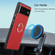 Google Pixel 8 Litchi Texture Magnetic Phone Case with Ring Holder - Black