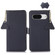 Google Pixel 8 Side-Magnetic TJ Genuine Leather RFID Phone Case - Blue