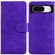Google Pixel 8 Skin Feel Pure Color Flip Leather Phone Case - Purple
