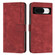 Google Pixel 8 Skin Feel Stripe Pattern Leather Phone Case with Lanyard - Red Google Pixel 8 Skin Feel Stripe Pattern Leather Phone Case with Lanyard - Red
