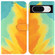 Google Pixel 8 Watercolor Pattern Flip Leather Phone Case - Autumn Leaf
