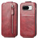 Google Pixel 8 Zipper Wallet Vertical Flip Leather Phone Case - Red
