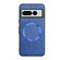 Google Pixel 8 Pro CD Magnetic Ring Magsafe Cross Texture Phone Case - Blue