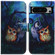 Google Pixel 8 Pro Coloured Drawing Flip Leather Phone Case - Oil Painting Owl