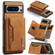 Google Pixel 8 Pro DG.MING M2 Series 3-Fold Multi Card Bag + Magnetic Phone Case - Brown