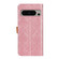 Google Pixel 8 Pro European Floral Embossed Copper Buckle Leather Phone Case - Pink