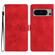 Google Pixel 8 Pro Flower Butterfly Embossing Pattern Leather Phone Case - Red