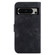 Google Pixel 8 Pro Lily Embossed Leather Phone Case - Black