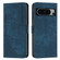 Google Pixel 8 Pro Skin Feel Stripe Pattern Leather Phone Case with Lanyard - Blue