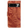 Google Pixel 8 Pro Tiger Embossing Pattern Flip Leather Phone Case - Brown