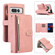 Google Pixel Fold Dream 9-Card Wallet Zipper Bag Leather Phone Case - Pink