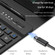 Google Pixel Fold GKK Gear Adjustment Bluetooth Keyboard Leather Case with Pen + Keyboard + Mouse + Case - Black