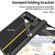 Google Pixel Fold GKK Integrated Contrast Color Fold Hinge Leather Phone Case with Holder - Blue