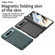 Google Pixel Fold GKK Integrated Fold Hinge Leather Phone Case with Holder - Black