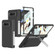 Google Pixel Fold GKK Integrated Fold Hinge Leather Phone Case with Holder - Carbon Fibre Black