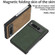 Google Pixel Fold GKK Integrated Frosted Fold Hinge Leather Phone Case with Holder - Black