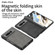 Google Pixel Fold GKK Integrated Frosted Fold Hinge Leather Phone Case with Holder - Black