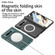 Google Pixel Fold GKK Integrated Magsafe Fold Hinge Full Coverage Leather Phone Case with Holder - Blue