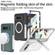 Google Pixel Fold GKK Integrated Magsafe Fold Hinge Full Coverage Leather Phone Case with Holder - White