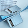 Google Pixel Fold Integrated Electroplating Pen Slot Double Hinge Folding Phone Case with Stylus - Blue