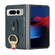 Google Pixel Fold Wristband Leather Back Phone Case - Blue