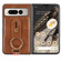 Google Pixel Fold Wristband Leather Back Phone Case - Brown