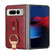 Google Pixel Fold Wristband Leather Back Phone Case - Red