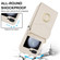 Samsung Galaxy Z Flip5 Litchi Texture RFID Card Slot Phone Case with Ring Holder - White