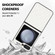 Samsung Galaxy Z Flip5 Rhombic Microfiber Folding Phone Case - White