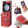 Samsung Galaxy Z Flip5 5G Vertical Flip Zipper Wallet Ring Leather Phone Case - Red
