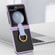 Samsung Galaxy Z Flip5   5G Electroplated Ring Transparent PC Shockproof Phone Case - Purple