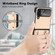Samsung Galaxy Z Flip 5G Wristband Kickstand Card Wallet Back Cover Phone Case - Khaki