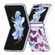 Samsung Galaxy Z Flip5 JUNSUNMAY Butterfly Printing Protective Case Transparent Hard PC Phone Cover - Purple