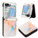 Samsung Galaxy Z Flip5 PT003 Marble Pattern Flip Leather Phone Case - Marble White LS004