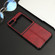 Samsung Galaxy Z Flip5 Cow Pattern Sewing Back Cover Phone Case - Red