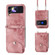 Samsung Galaxy Z Flip5 Skin Feel Flowers Embossed Wallet Leather Phone Case - Pink
