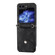 Samsung Galaxy Z Flip5 Skin Feel Flowers Embossed Wallet Leather Phone Case - Black