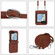 Samsung Galaxy Z Flip5 5G Crossbody 3D Embossed Flip Leather Phone Case - Brown