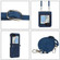 Samsung Galaxy Z Flip5 5G Crossbody 3D Embossed Flip Leather Phone Case - Blue