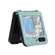 Samsung Galaxy Z Flip5 Card Slot Crossbody Folding Leather Phone Case - Mint Green