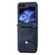 Samsung Galaxy Z Flip5 Cubic Grid Calf Texture Magnetic Leather Phone Case - Blue