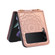 Samsung Galaxy Z Flip5 Mandala Embossing Fold Leather Phone Case - Rose Gold