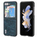 Samsung Galaxy Z Flip5 ABEEL Dream Litchi Texture PU Phone Case - Blue