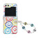 Samsung Galaxy Z Flip5 Transparent PC All Inclusive Hinge Folding Phone Case with Bracelet - Colorful Smiley