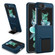 Samsung Galaxy Z Flip5 5G Three-dimensional Folding Holder PC Phone Case - Blue