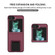 Samsung Galaxy Z Flip5 5G Three-dimensional Folding Holder PC Phone Case - Wine Red