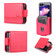 Samsung Galaxy Z Flip5 5G AZNS Magnetic Calf Texture Flip Leather Phone Case - Red